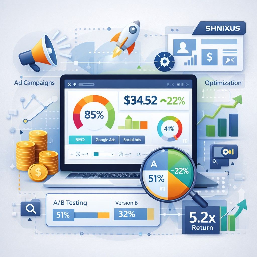data-driven performance marketing & optimization ShNixus Softech Digital Marketing Services data-driven performance marketing and optimization for measurable ROI and analytics