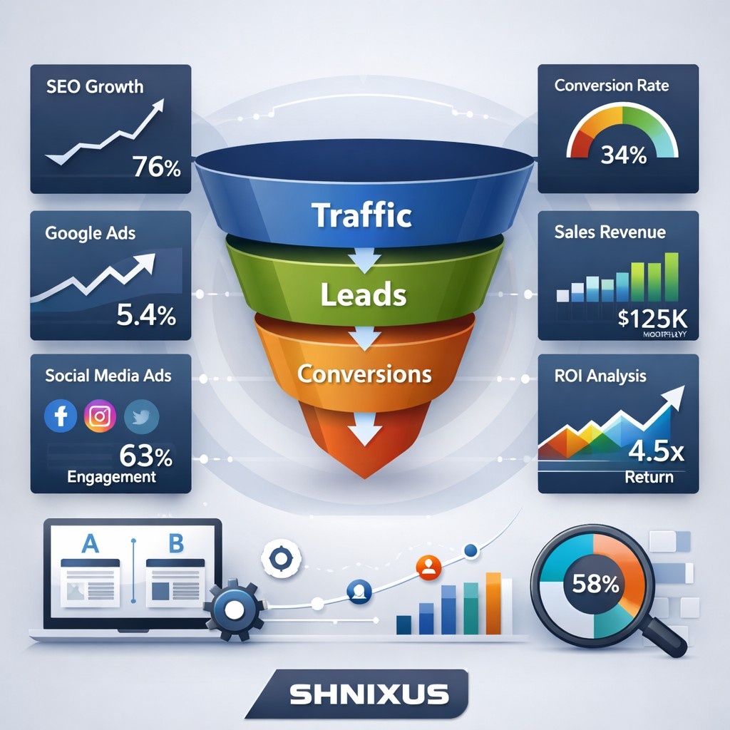 integrated performance strategy framework ShNixus Softech Digital Marketing Services integrated performance strategy framework for data-driven growth optimization