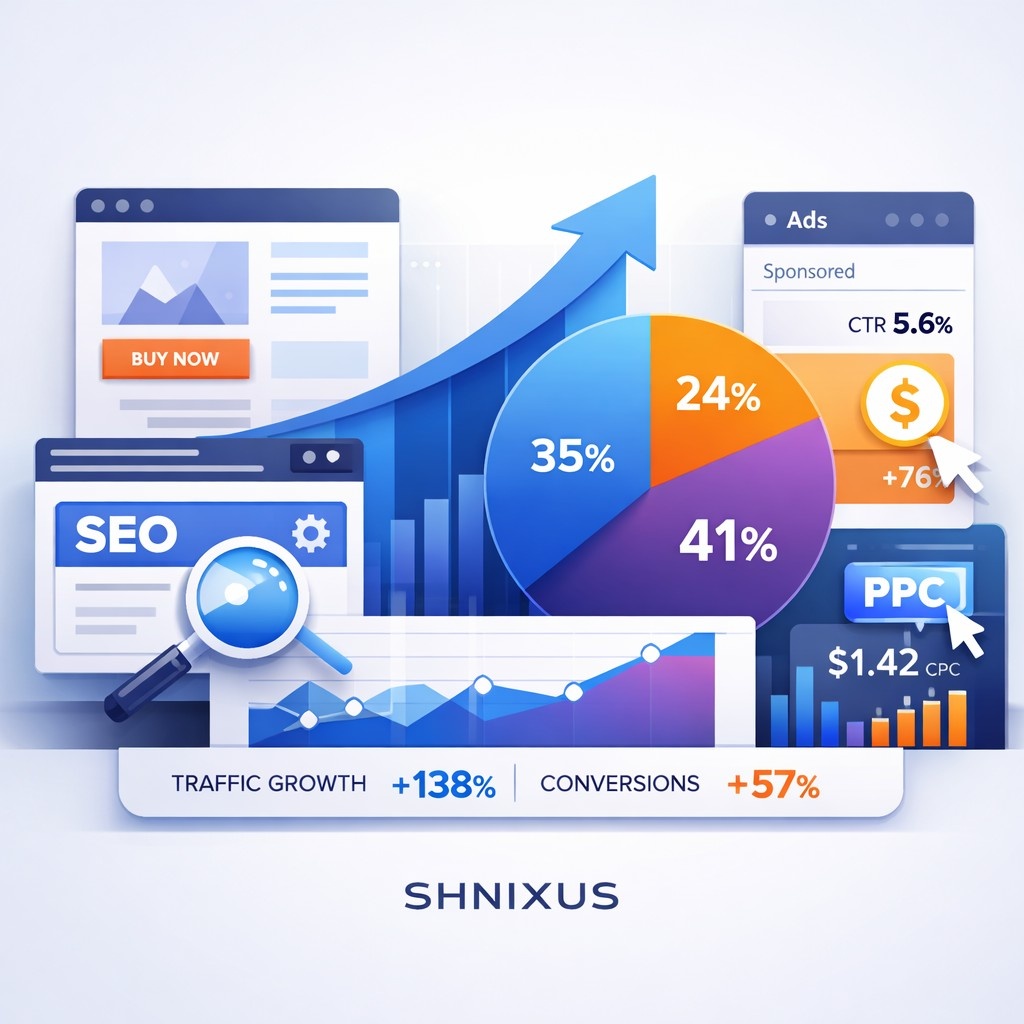 ShNixus Softech Digital Marketing Agency delivering real business growth with SEO strategy and measurable results